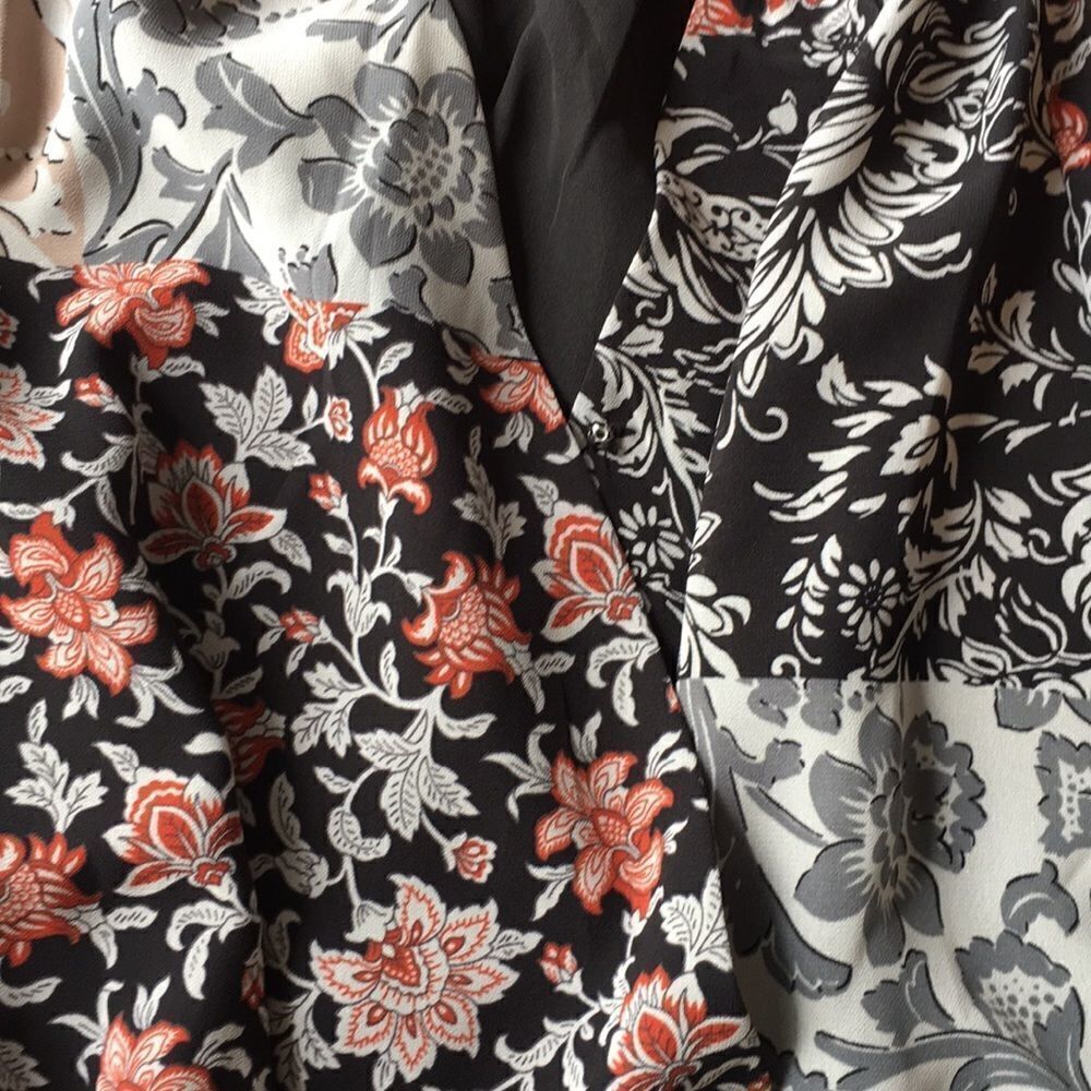 Loft blouson patchwork print dress. XS - Picture 2 of 5